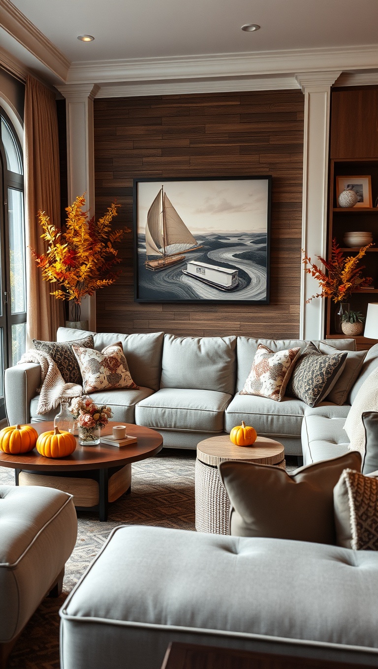 25 Cozy Ideas to Transform Your Living Room for Autumn - 18. Snuggly Sofa Arrangements
