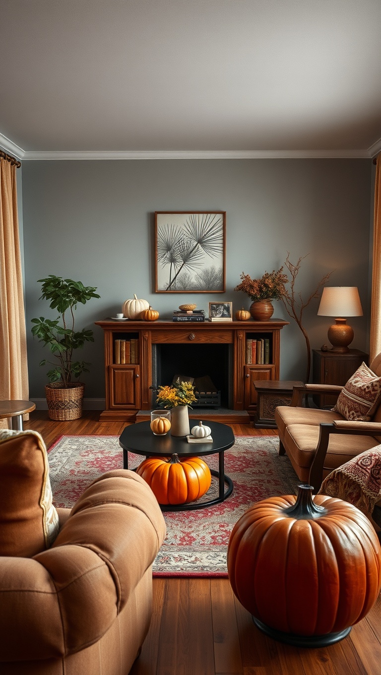 25 Cozy Ideas to Transform Your Living Room for Autumn - 19. Vintage Finds for Character