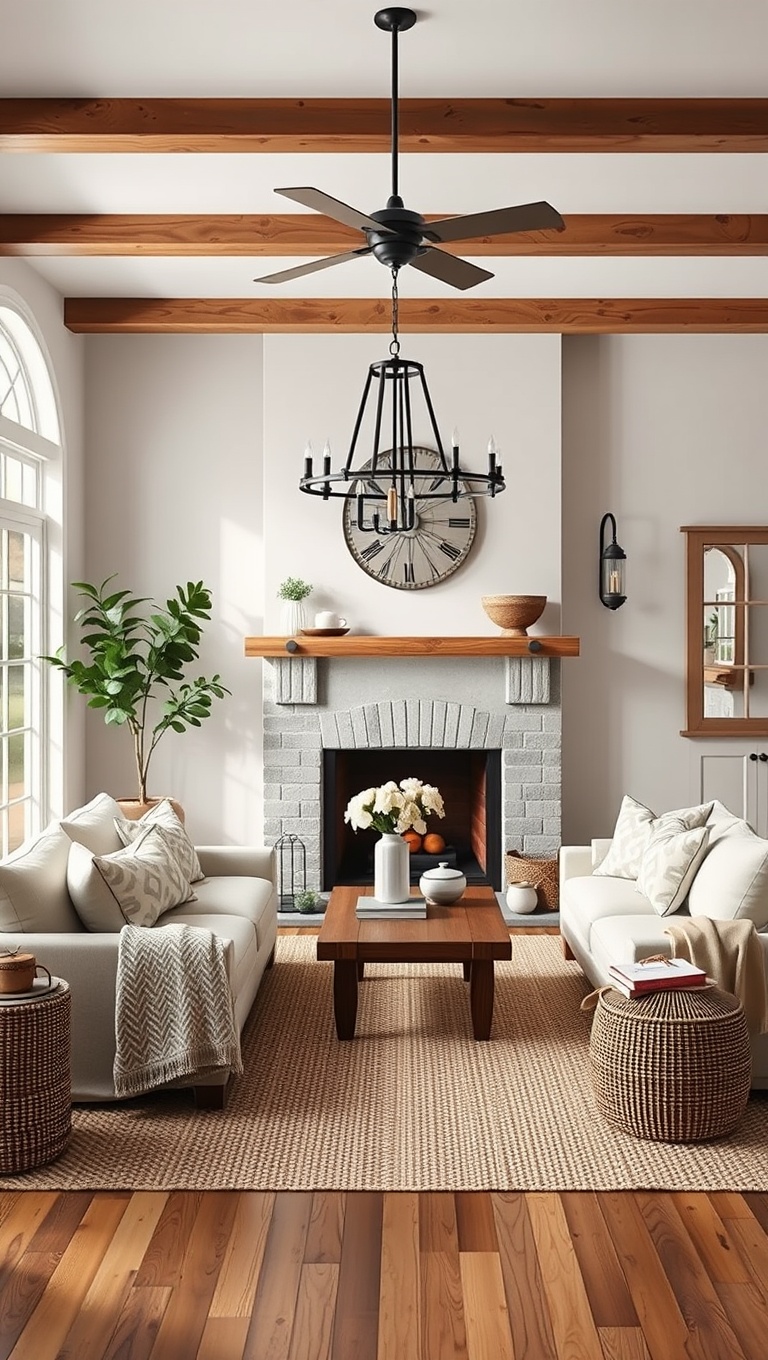 25 Charming Ideas for Your Dream Farmhouse Living Room - 2. Embrace Neutral Color Palettes