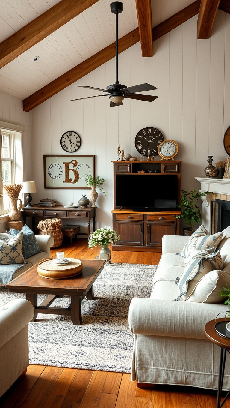 25 Charming Ideas for Your Dream Farmhouse Living Room - 25. Personalize with Family Heirlooms