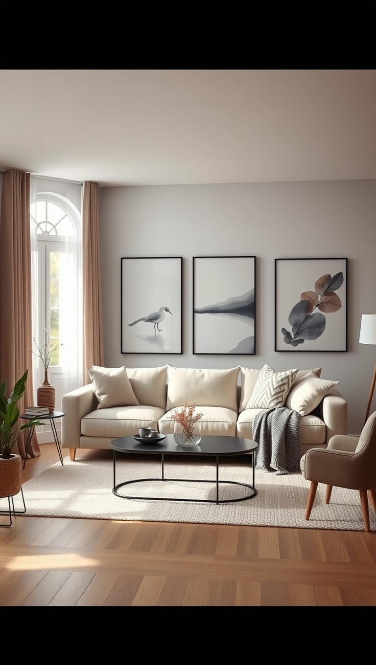25 Bright Ideas to Create an Airy Living Room - Neutral Sofas