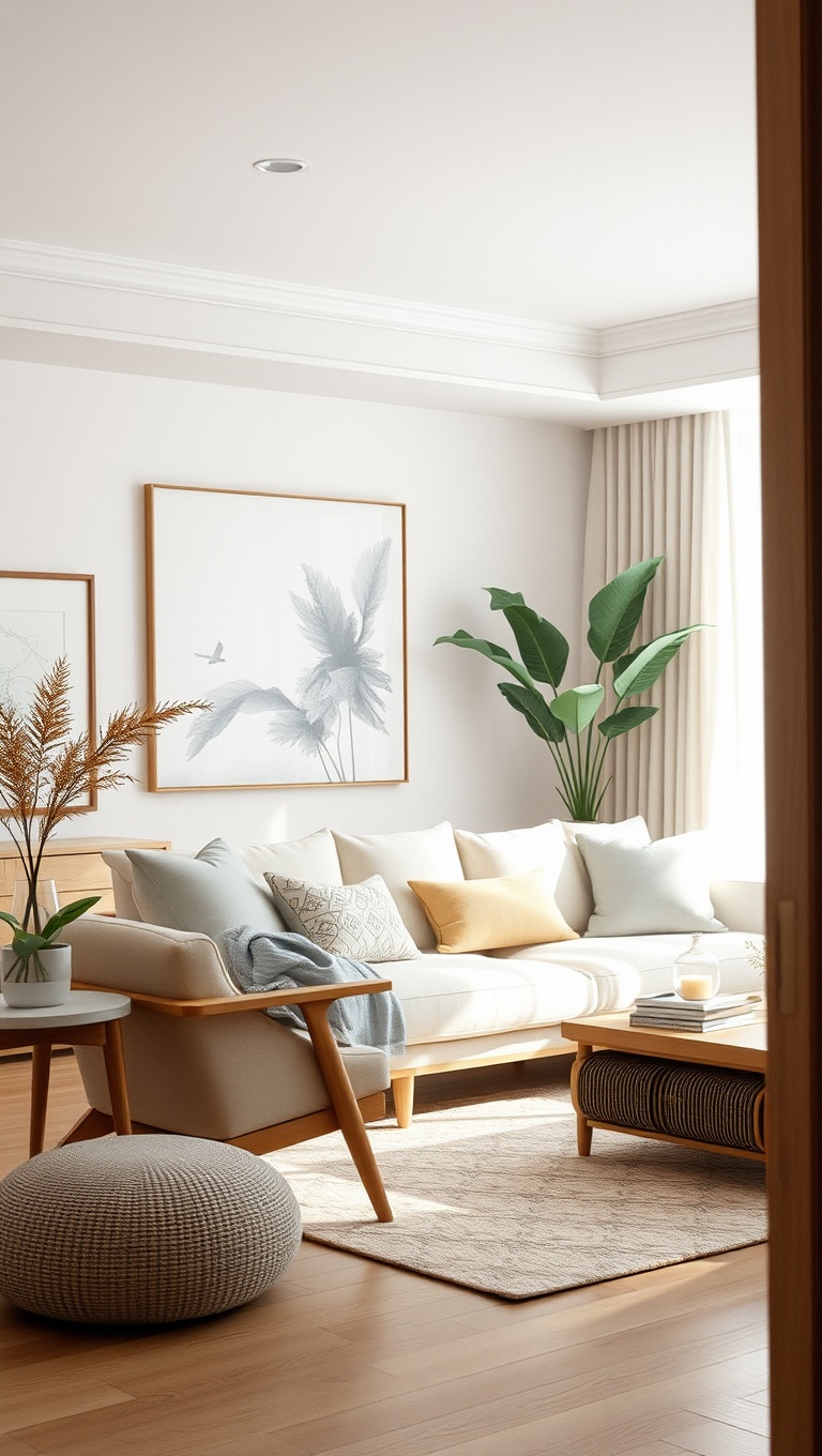 25 Dazzling Ideas to Brighten Up Your Living Room - 3. Choose Light, Airy Fabrics