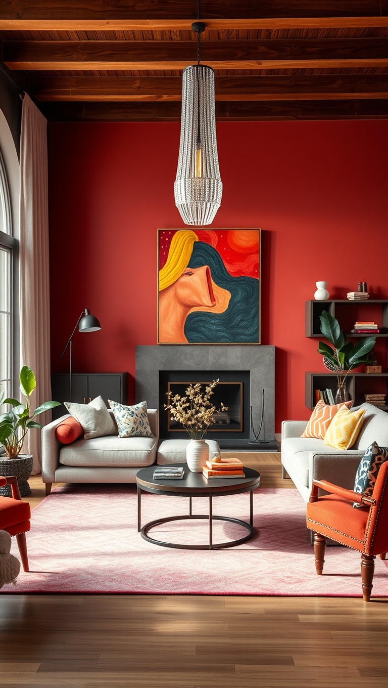 25 Dazzling Ideas to Brighten Up Your Living Room - 2. Add Bold, Colorful Accents