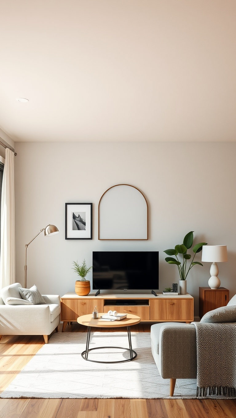 25 Dazzling Ideas to Brighten Up Your Living Room - 7. Paint Your Ceiling a Soft Color