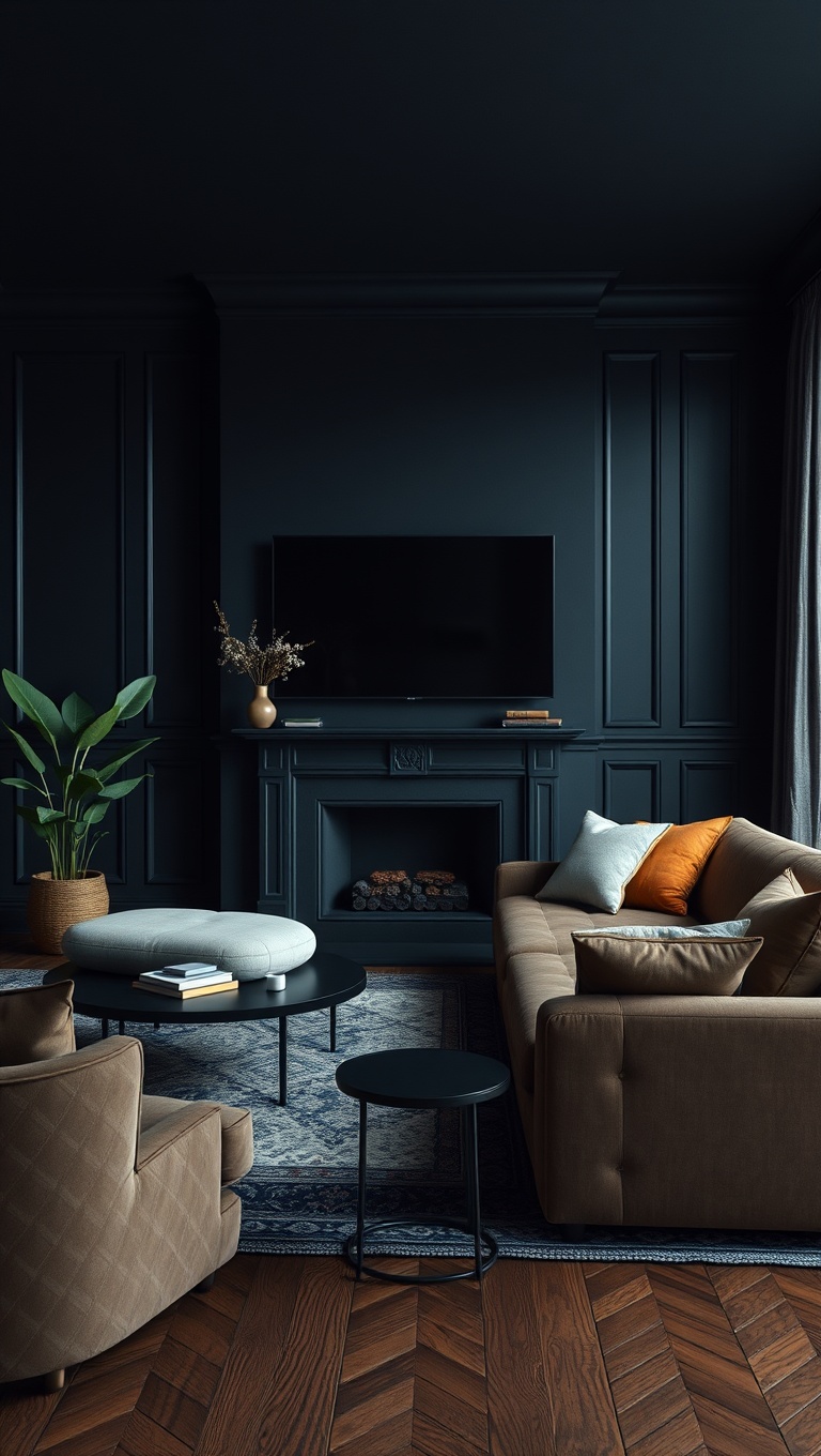 25 Stunning Ideas to Transform Your Living Room into a Dark Oasis - 6. Incorporate Rich Jewel Tones