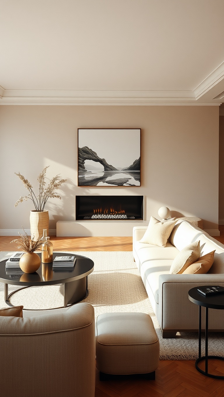 20 Stunning Ideas for a Monochromatic Living Room - 2. Warm Neutrals: Infuse Comfort with Creamy Beige Tones