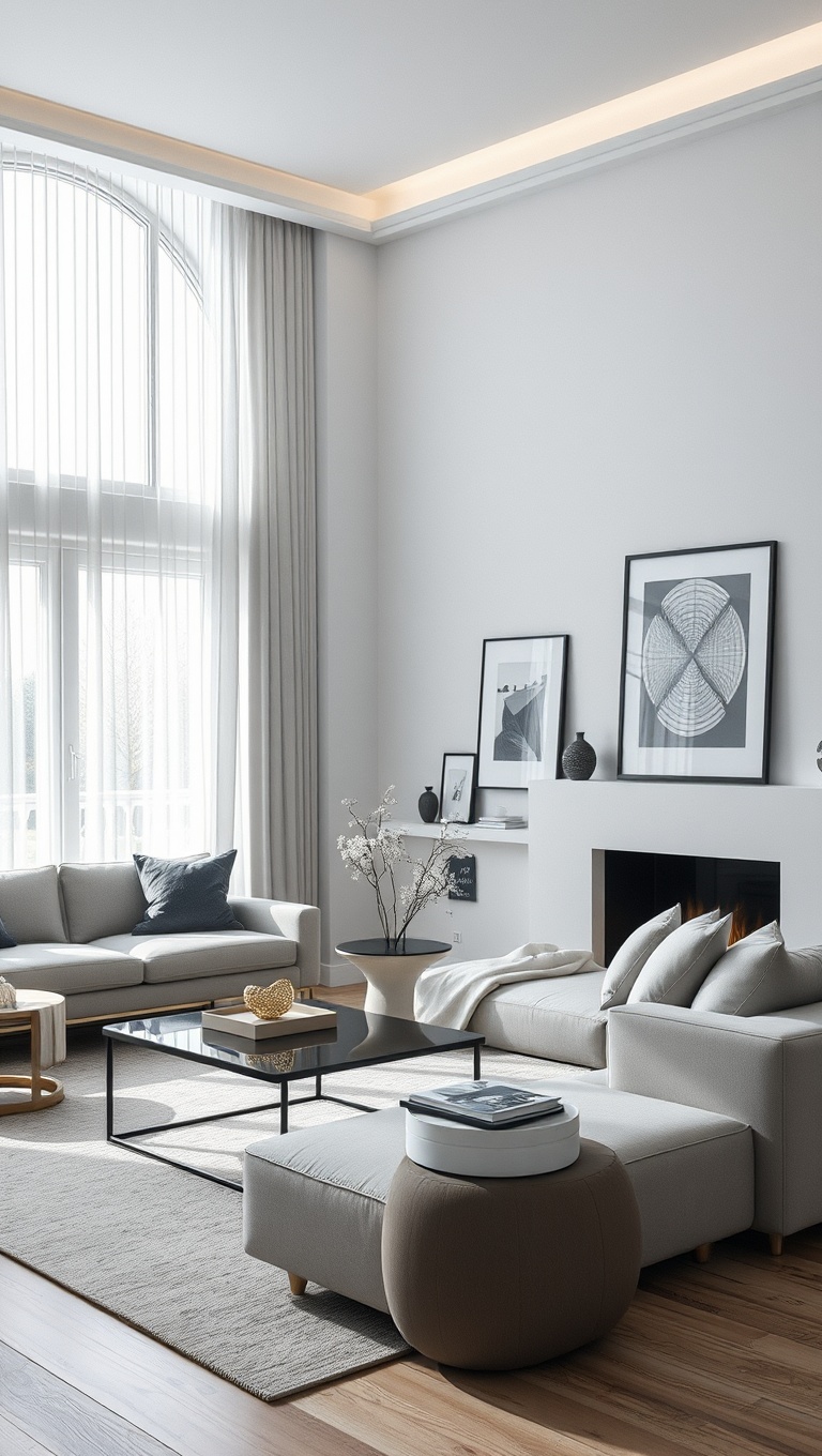 20 Stunning Ideas for a Monochromatic Living Room - 16. Coordinated Accessories: Bringing Your Look Together