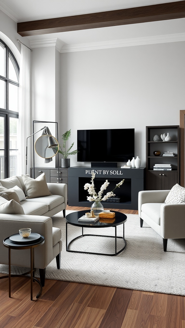 20 Stunning Ideas for a Monochromatic Living Room - 19. Eye-Catching Accessories: Spotlight a Single Color