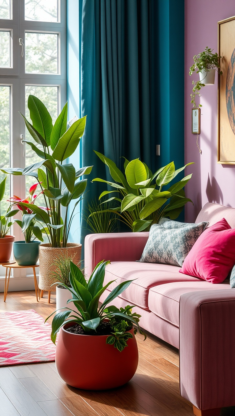 Colorful Plants and Planters Bring Nature Inside