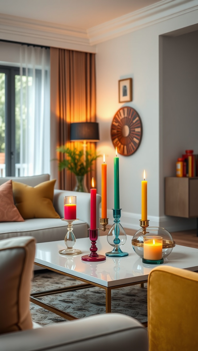 Colorful Candles and Holders Light Up Your Space