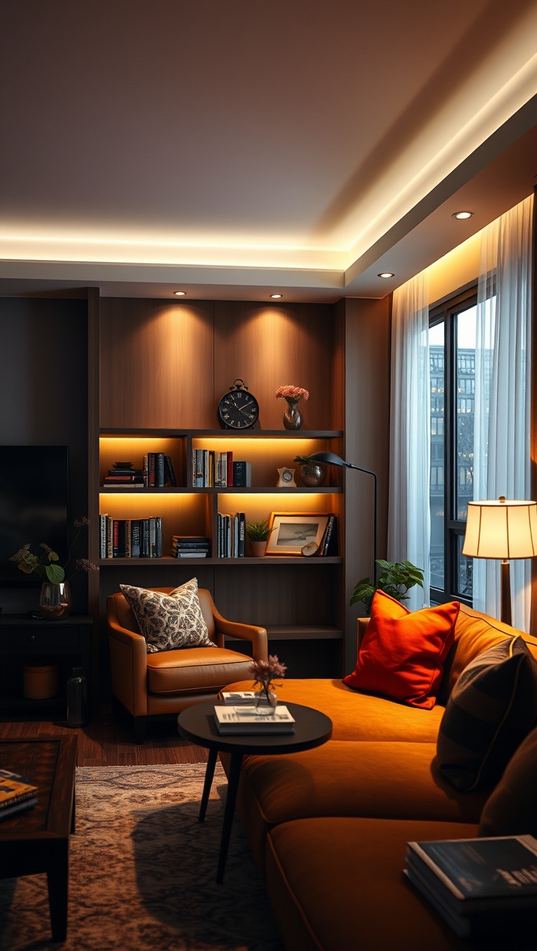 20 Bright Ideas for Layered Lighting in Your Living Room - 5. Create a Reading Nook with Adjustable Lighting