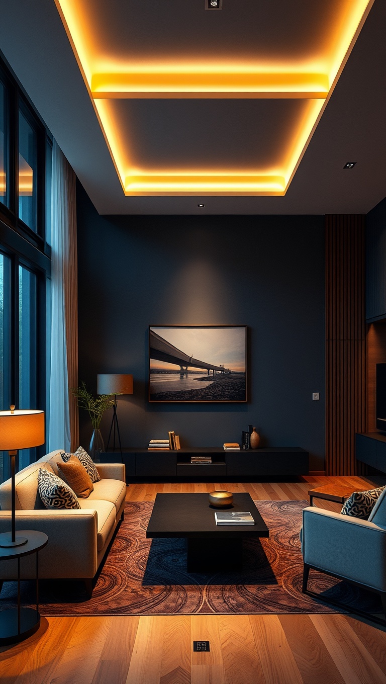 20 Bright Ideas for Layered Lighting in Your Living Room - 11. Use Dimmable Lights for Flexibility
