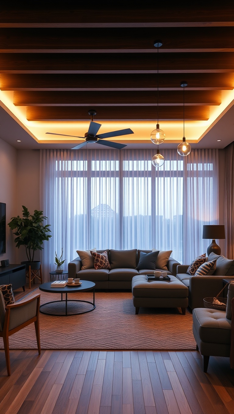 20 Bright Ideas for Layered Lighting in Your Living Room - 14. Consider Color-Changing Bulbs for Fun Vibes