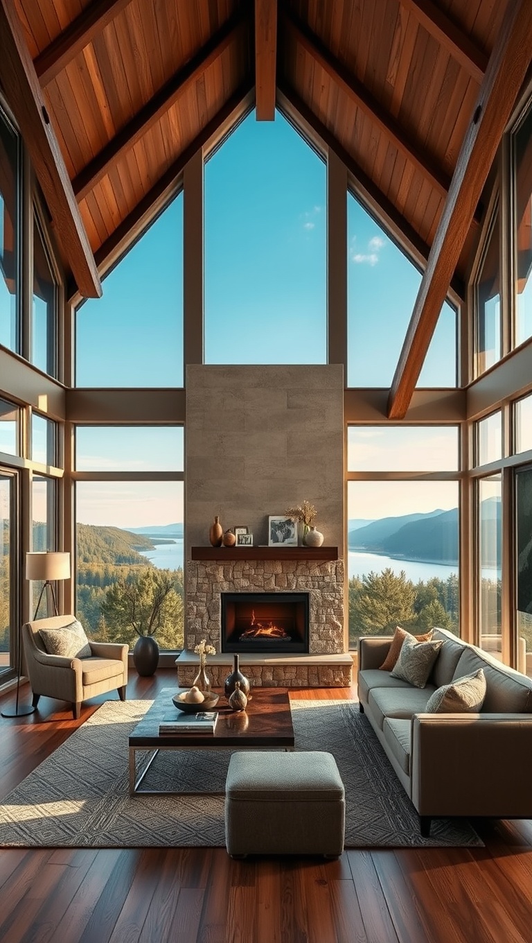 Cozy Fireplace with Scenic Views
