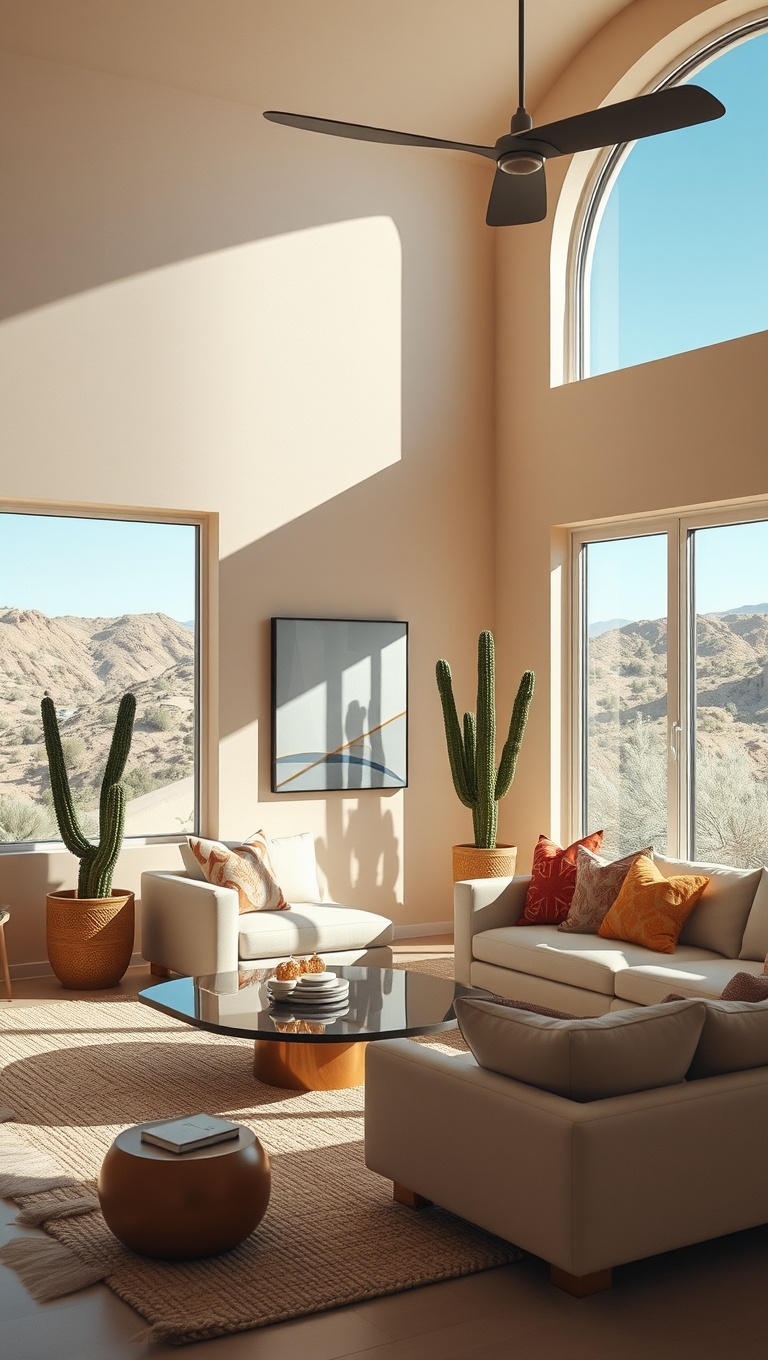 20 Stunning Ideas for Desert-Inspired Living Rooms - 5. Sun-Soaked Windows