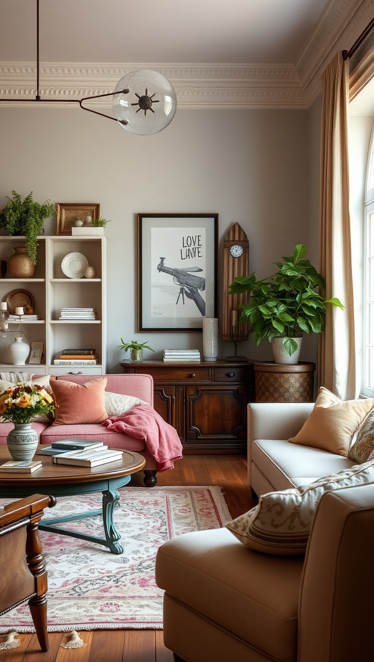 20 Charming Ideas for a Shabby Chic Living Room - Statement Pieces: The Heart of Your Living Room