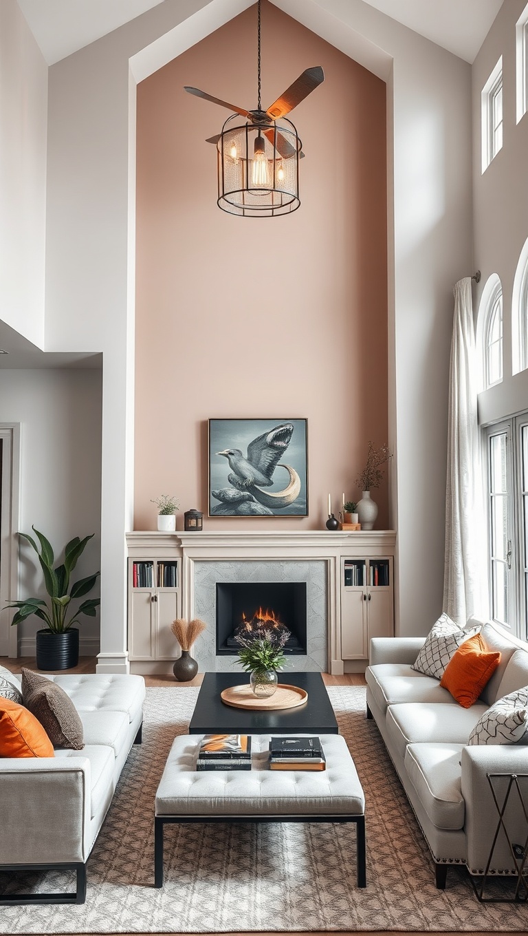 20 Stunning Ideas to Elevate Your High Ceiling Living Room - Design a Cozy Reading Nook