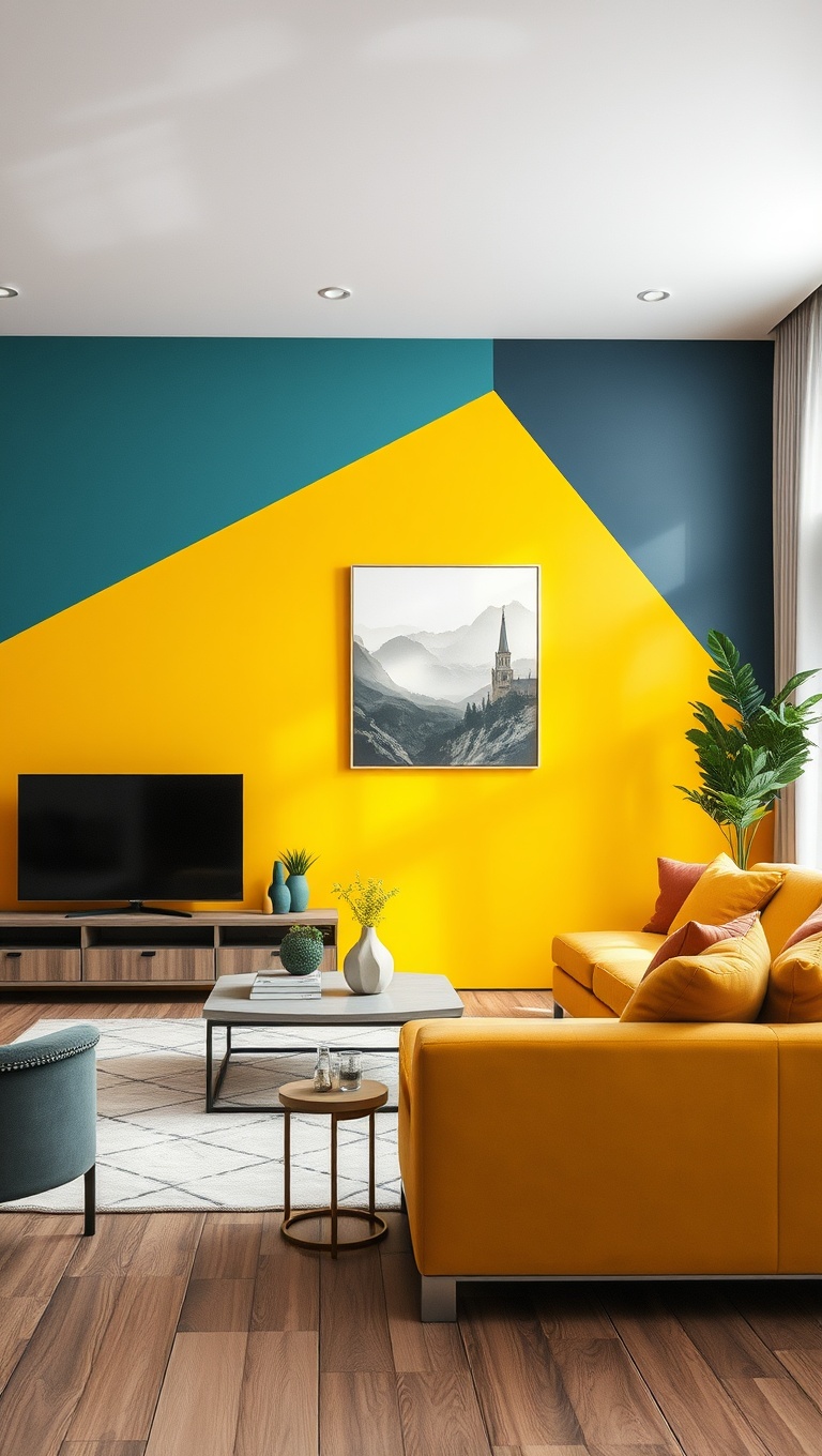 20 Stunning Ideas to Transform Your Open Concept Living Room - 2. Bold Accent Walls: Make a Statement