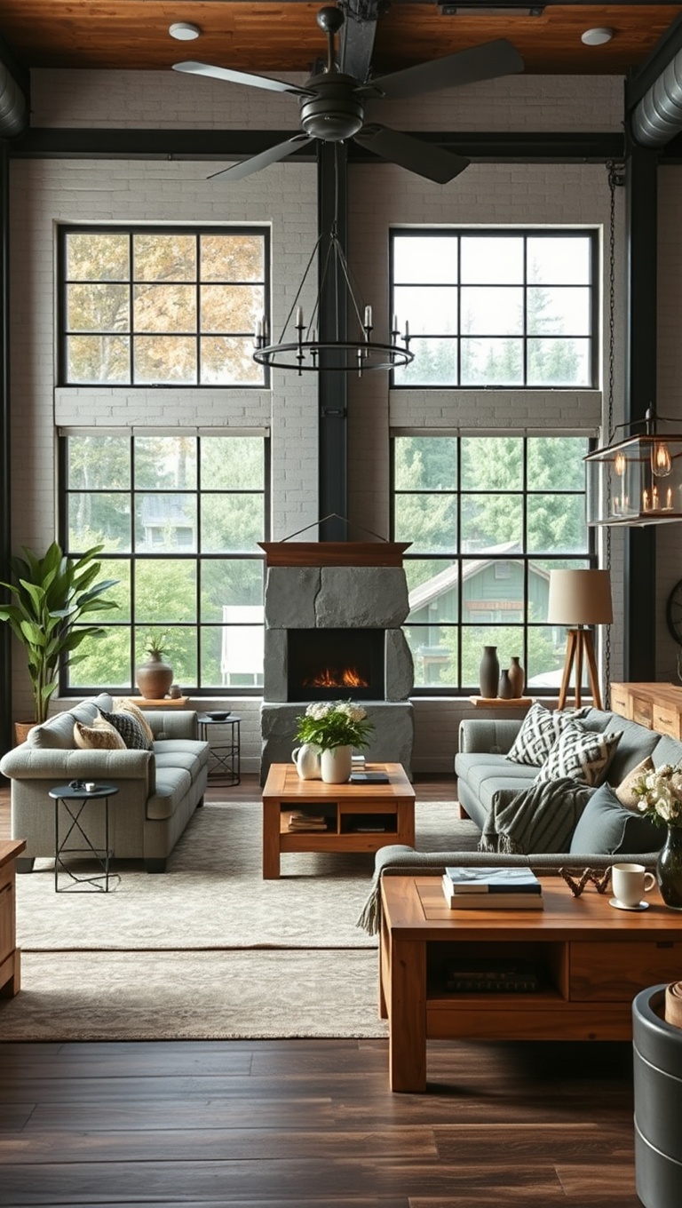 20 Trendy Ideas to Transform Your Living Room with Industrial Style - Reclaimed Wood Furniture: Rustic Elegance
