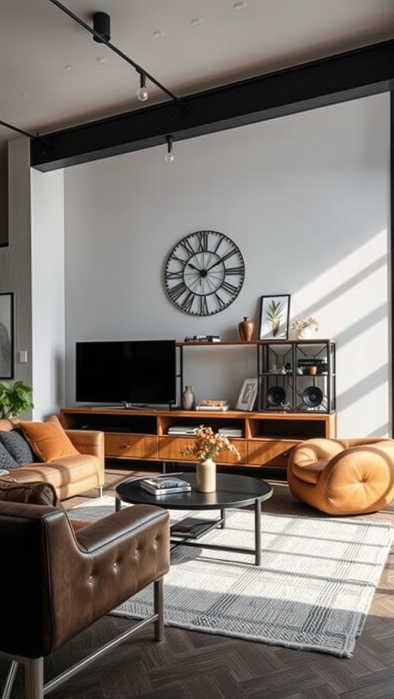 20 Trendy Ideas to Transform Your Living Room with Industrial Style - Metal Accents: Incorporate Steel and Iron