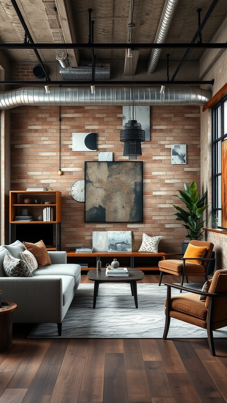 20 Trendy Ideas to Transform Your Living Room with Industrial Style - Textured Fabrics: Softness Meets Toughness
