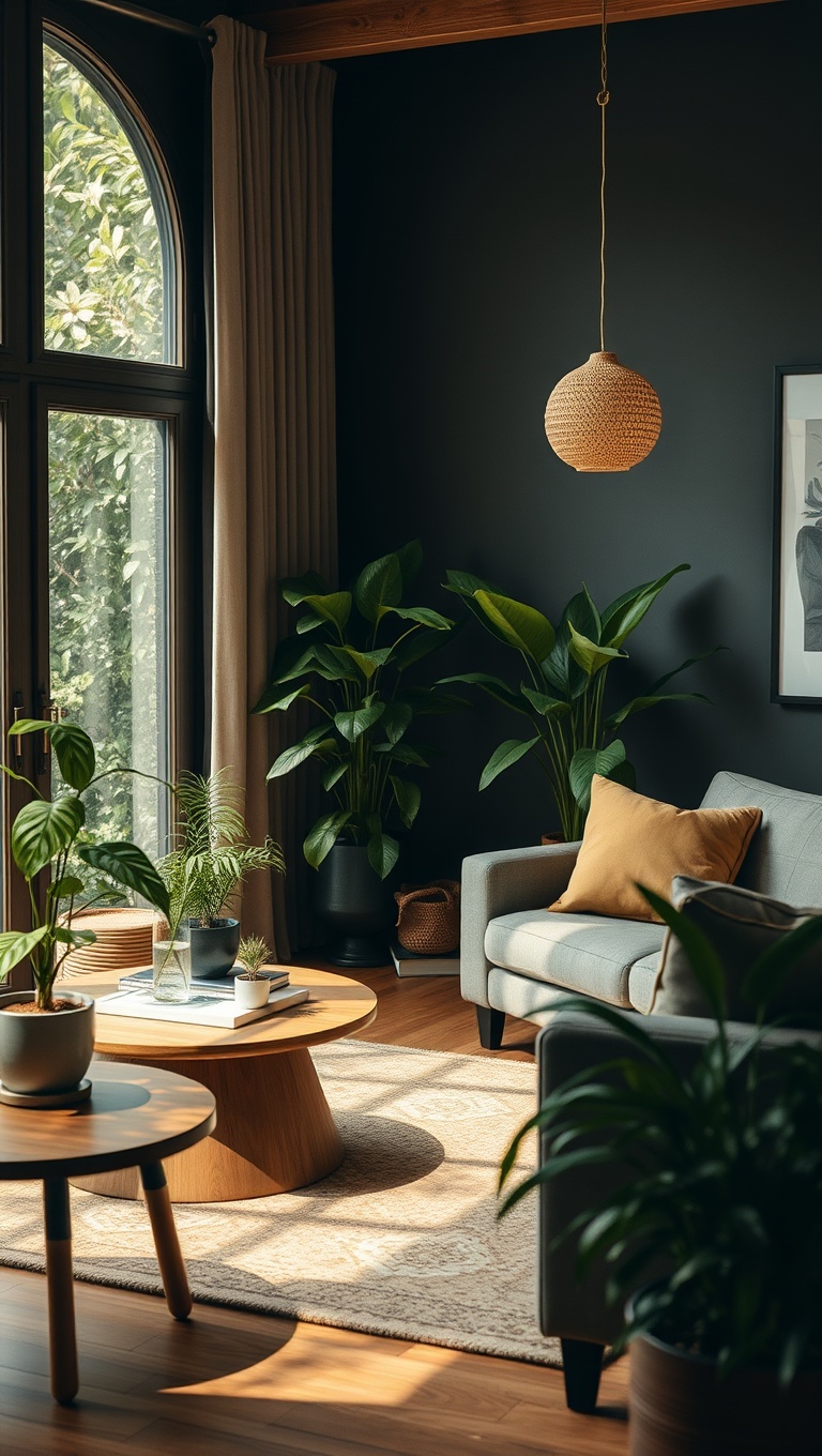 20 Cozy Living Room Ideas That Will Make You Want to Snuggle Up - Natural Elements: Adding Plants for Fresh Air