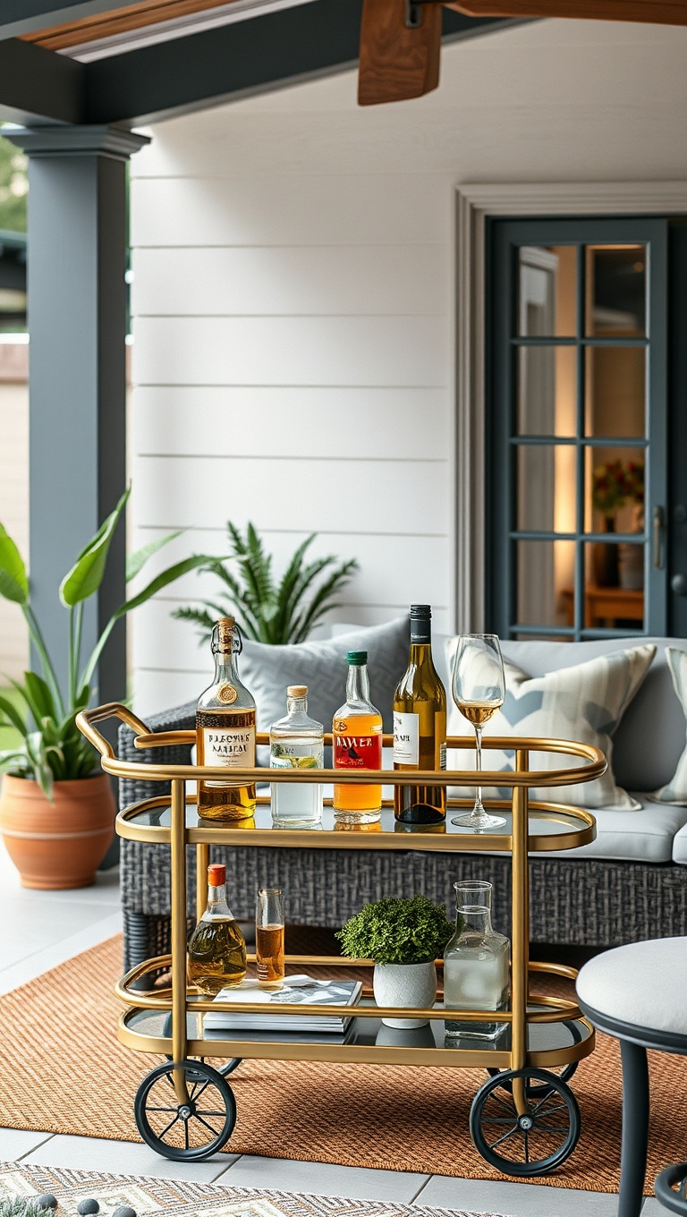 Trendy Bar Cart for Entertaining
