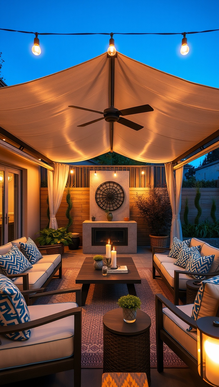 Shaded Tented Canopy