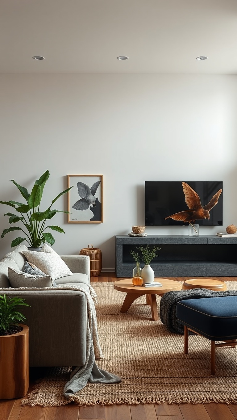 20 Inspiring Ideas for Your Organic Modern Living Room - 15. Add a Touch of Luxury with Organic Textiles