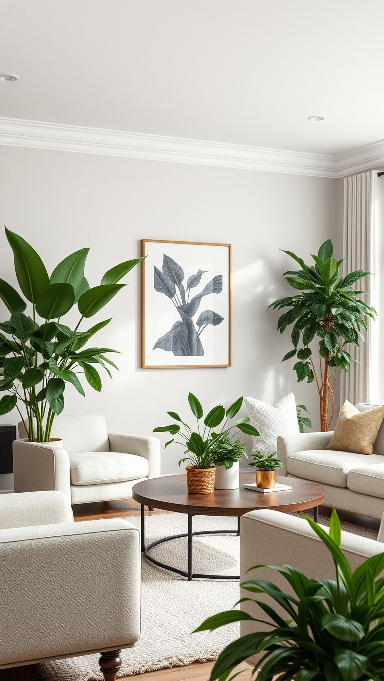 20 Inspiring Ideas for Your Dream Transitional Living Room - Bring Life Indoors with Houseplants