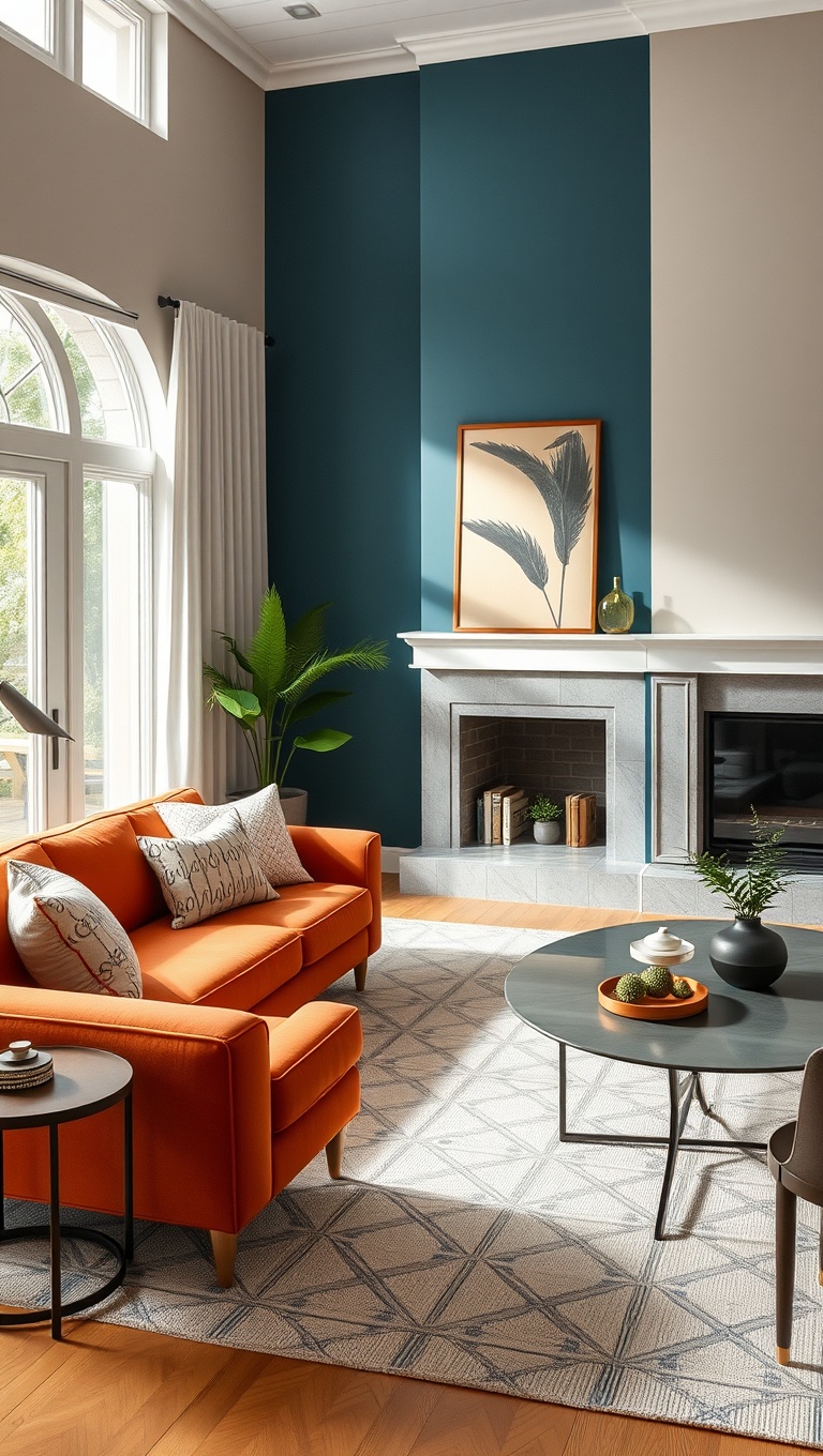 20 Inspiring Ideas for Your Dream Transitional Living Room - Balance Vibrant Colors with Muted Tones