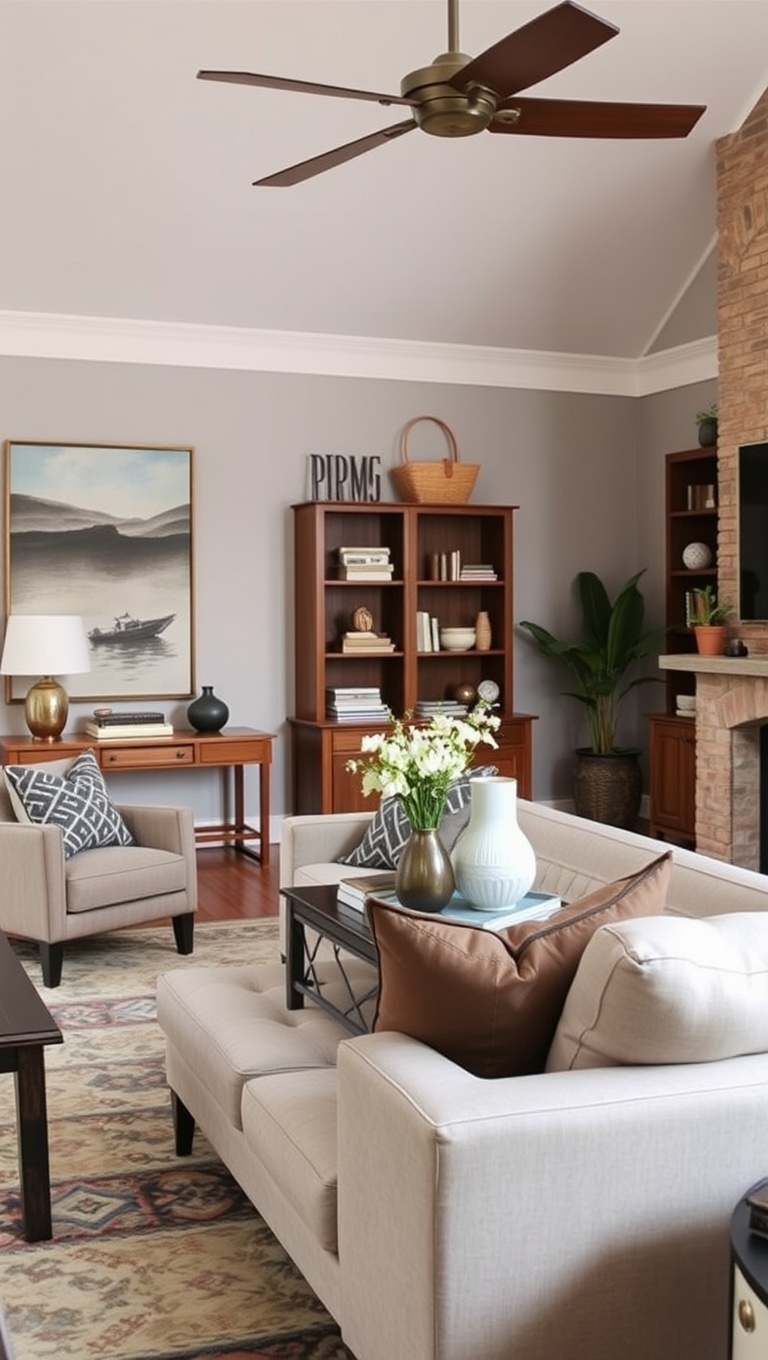 20 Inspiring Ideas for Your Dream Transitional Living Room - Incorporate Vintage Elements for Character