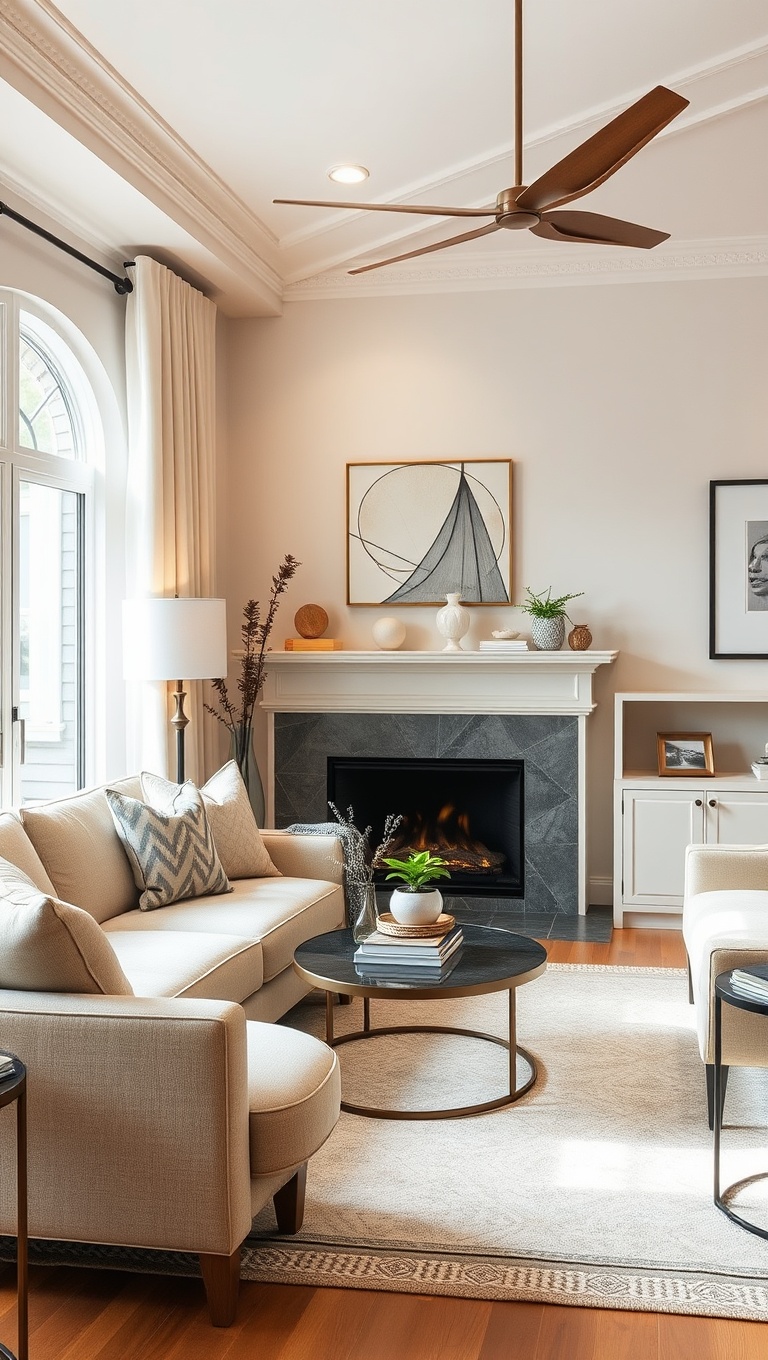 20 Inspiring Ideas for Your Dream Transitional Living Room - Utilize Soft Pastels for a Tranquil Ambiance