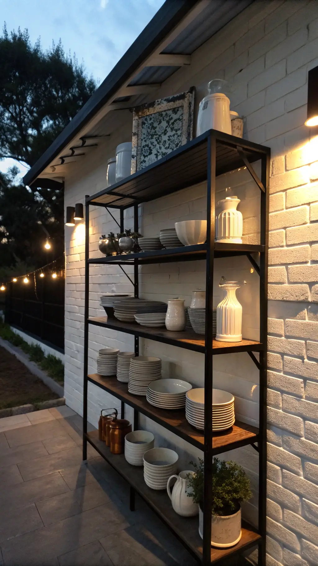 Industrial farmhouse kitchen with metal and wood elements