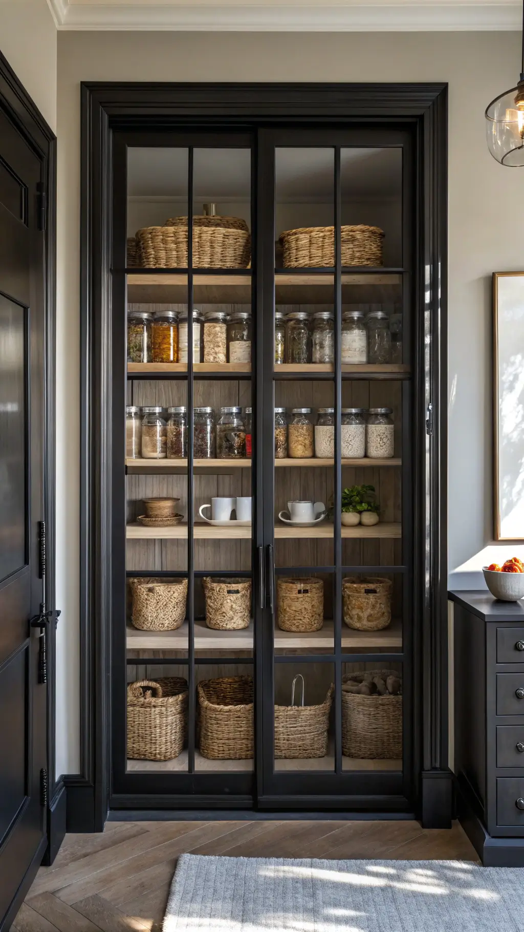 Seasonal styling in industrial farmhouse kitchen