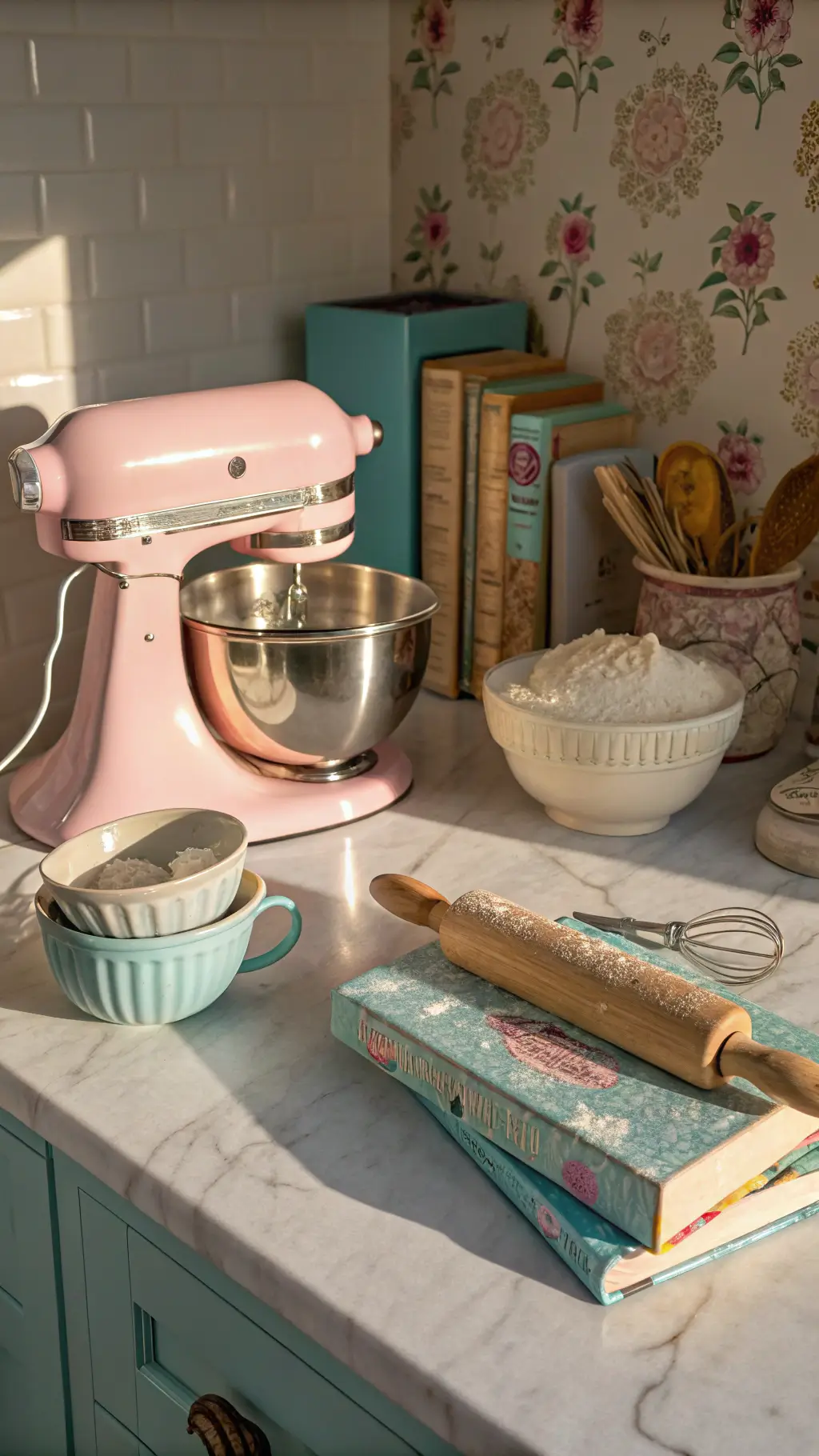 Close-up of vintage kitchen utensils and decor