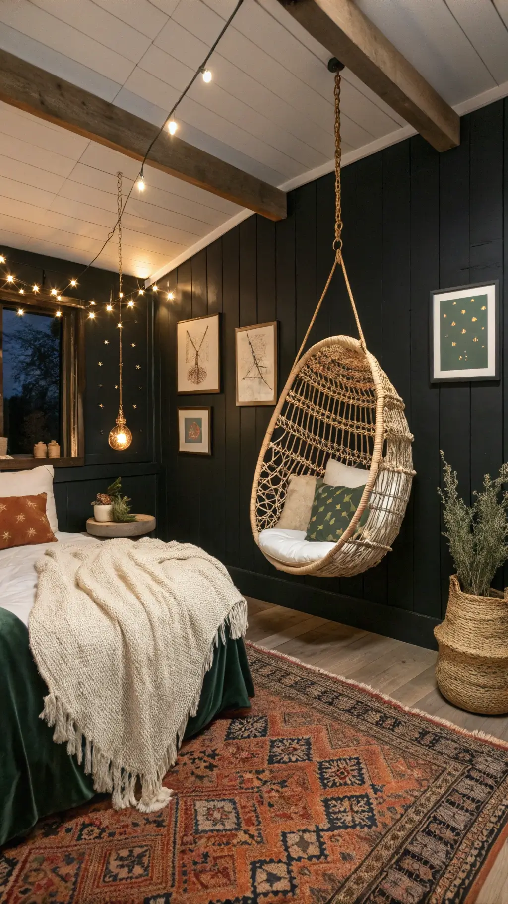 Black Boho Bedroom Elements
