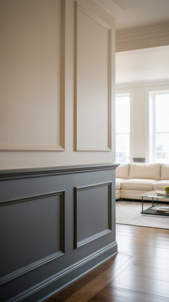 Try Two-Tone Wainscoting