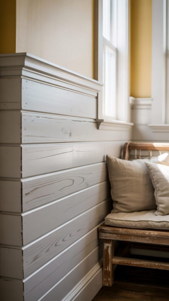 Add Rustic Shiplap Wainscoting