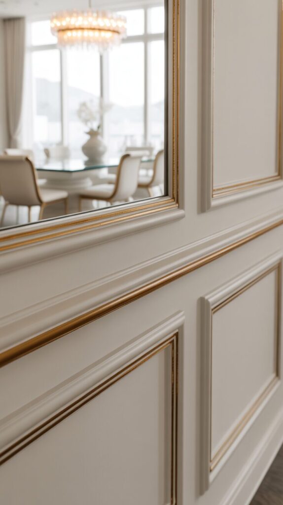 Add Metallic-Accented Wainscoting