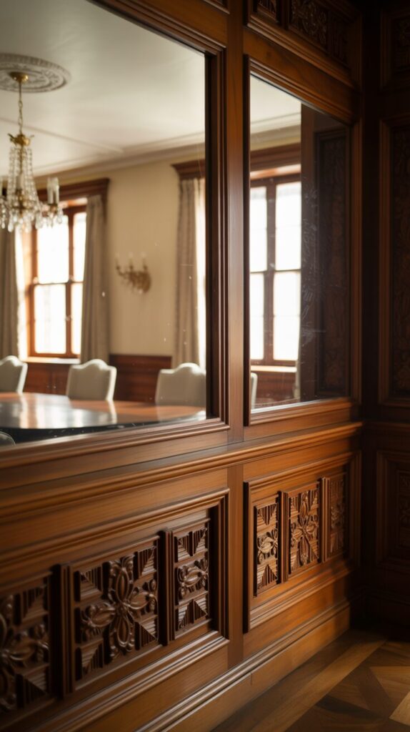 Add Decorative Carved Panel Wainscoting