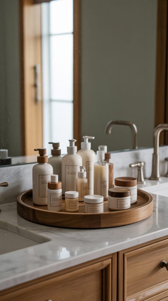 Use a Lazy Susan for Skincare