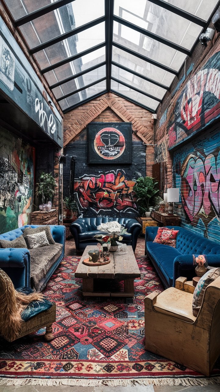 Graffiti art living room