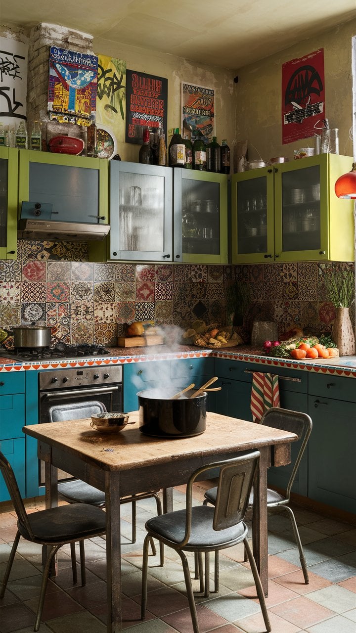 Rustic kitchen table