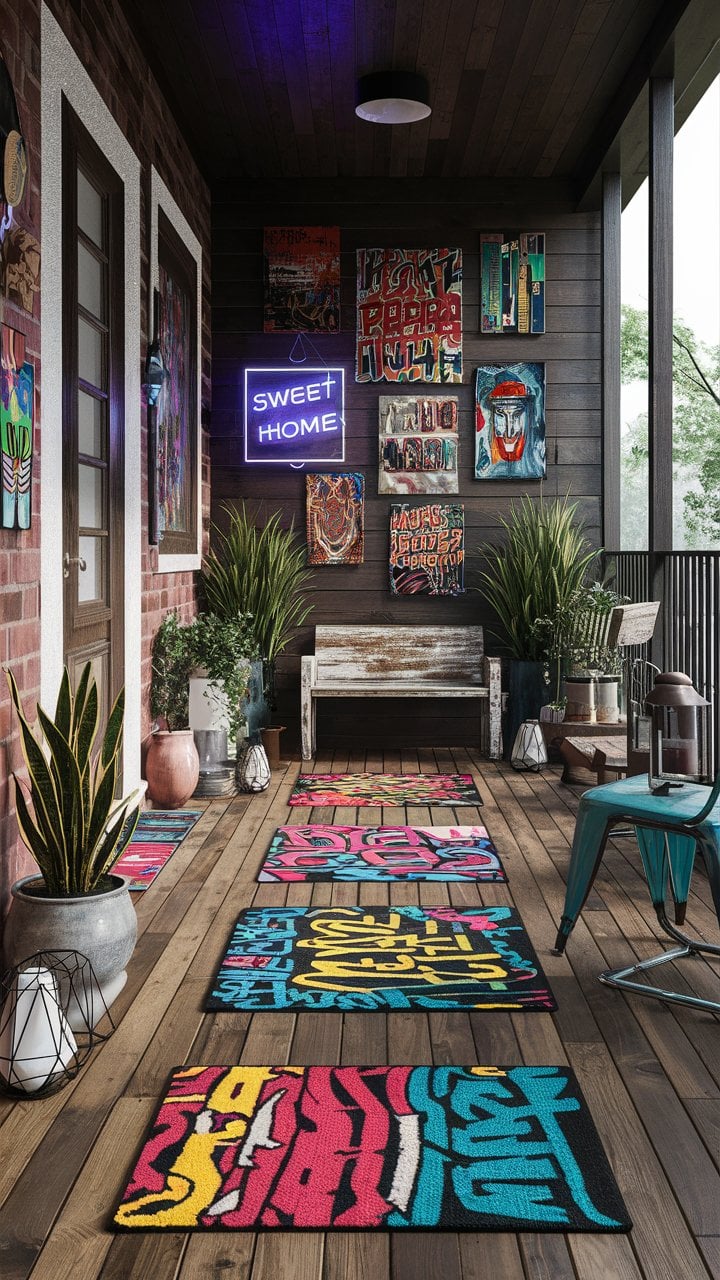 Neon home sweet home sign