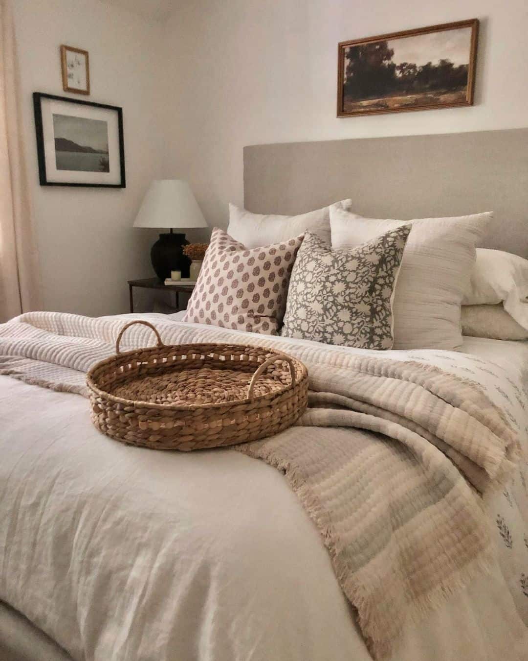 Vintage Artwork Adorning White Walls