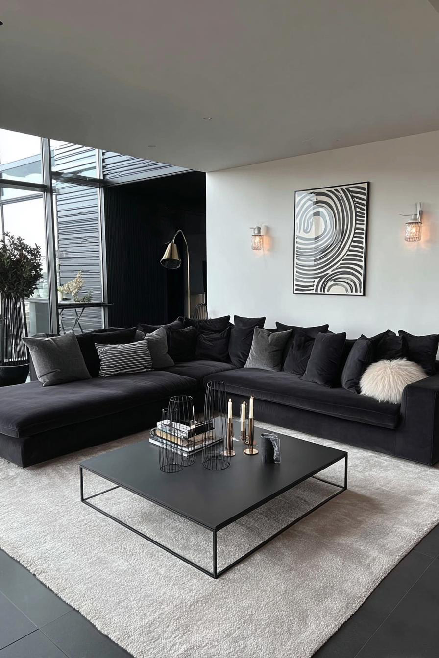 Incorporate Monochrome Artwork For a Striking Accent Wall