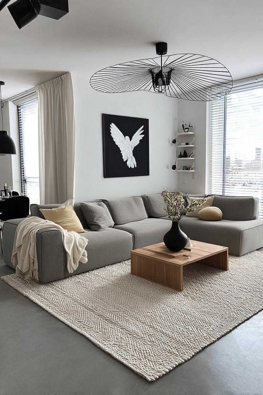 Opt For Geometric Ceiling Lights to Define the Scheme