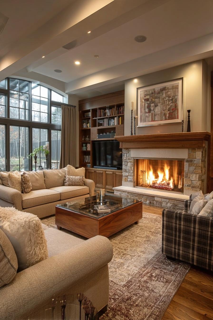 Arrange Seating to Frame the Hearth