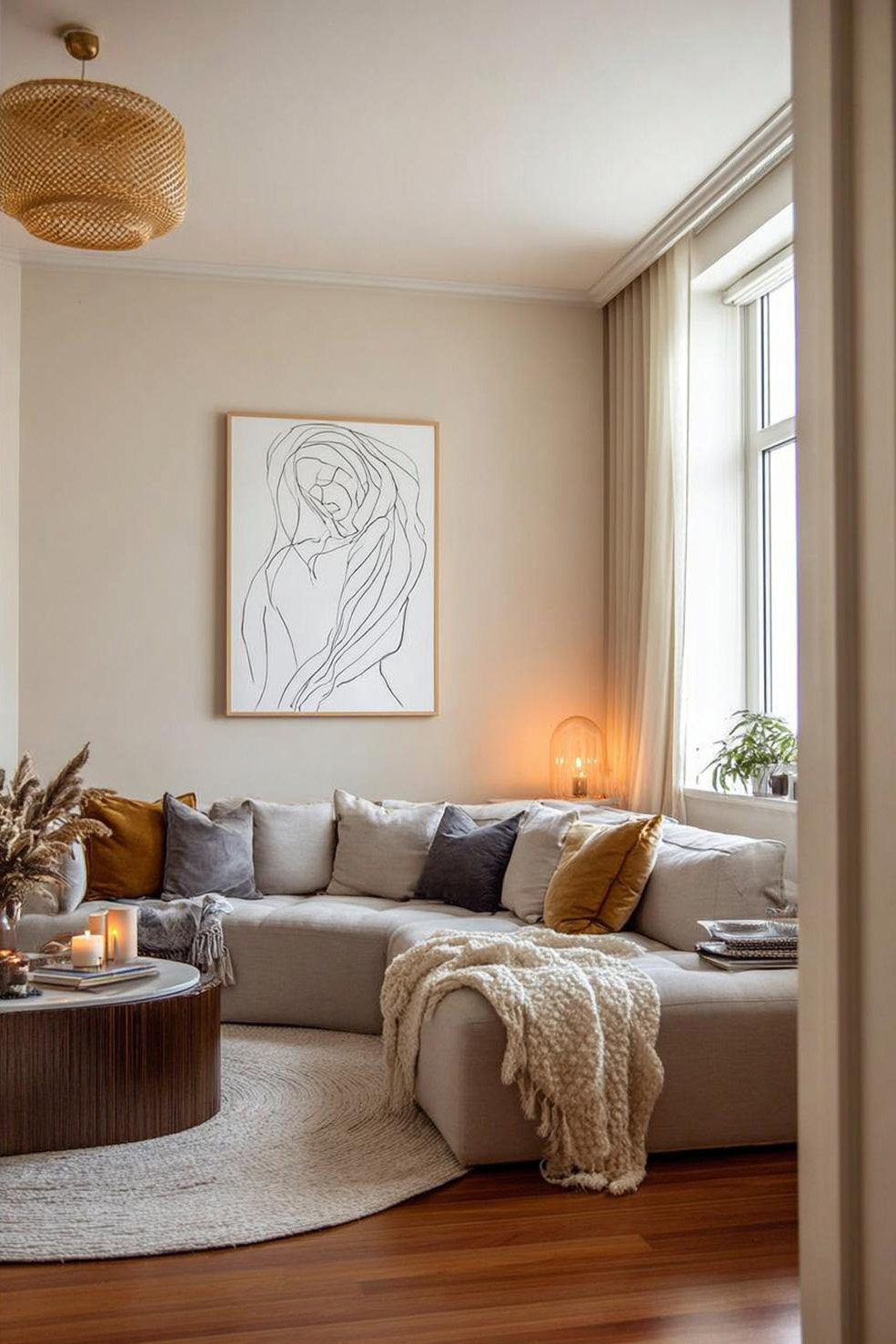 Incorporate Wood Tones For Warmth and Natural Contrast